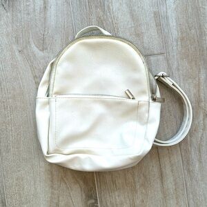 mini white target backpack